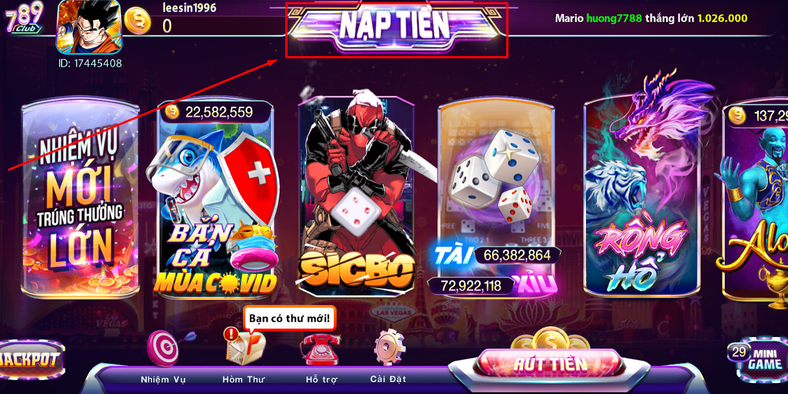 nap tien 789club 1 Điều kiện nạp tiền 789Club gồm những gì?